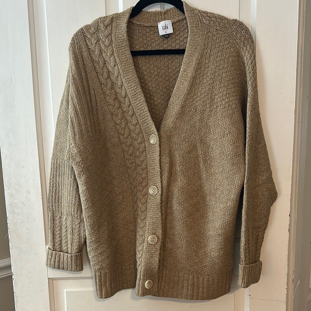 Tan Button-Up Cardigan